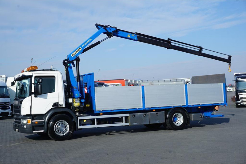 Scania P 250 / ACC / SKRZYNIOWY + HDS + WINDA / PALFINGER PK 12 002 - E - Sal/ Açık kasa kamyon, Vinçli kamyon: fotoğraf 3 Scania P 250 / ACC / SKRZYNIOWY + HDS + WINDA / PALFINGER PK 12 002 - E - Sal/ Açık kasa kamyon, Vinçli kamyon: fotoğraf 3