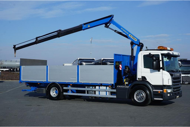 Scania P 250 / ACC / SKRZYNIOWY + HDS + WINDA / PALFINGER PK 12 002 - E - Sal/ Açık kasa kamyon, Vinçli kamyon: fotoğraf 4 Scania P 250 / ACC / SKRZYNIOWY + HDS + WINDA / PALFINGER PK 12 002 - E - Sal/ Açık kasa kamyon, Vinçli kamyon: fotoğraf 4
