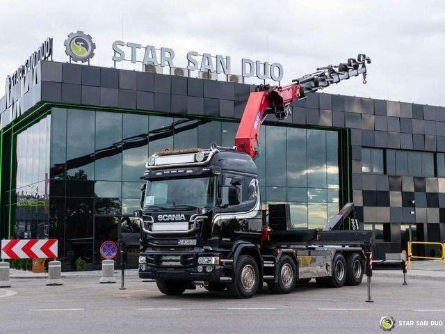 Scania R580 8x4 HMF 5020-K6, JOAB L20 5200AK Hooklift - Kancalı yükleyici kamyon, Vinçli kamyon: fotoğraf 3 Scania R580 8x4 HMF 5020-K6, JOAB L20 5200AK Hooklift - Kancalı yükleyici kamyon, Vinçli kamyon: fotoğraf 3