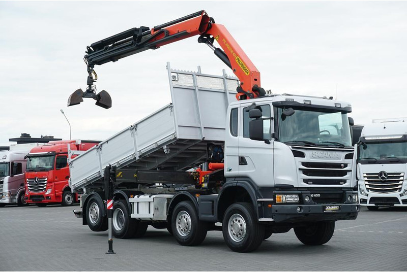 Scanvo G 400 / E 5 / 8 X 4 / 4 x 4 / WYWROTKA + HDS / TRIDEM / PALFINGE - Damperli kamyon, Vinçli kamyon: fotoğraf 2 Scanvo G 400 / E 5 / 8 X 4 / 4 x 4 / WYWROTKA + HDS / TRIDEM / PALFINGE - Damperli kamyon, Vinçli kamyon: fotoğraf 2