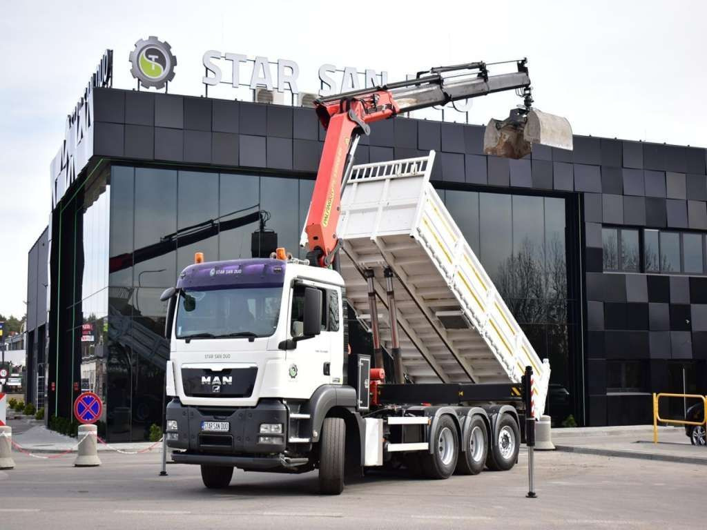 MAN TGS 35.400 8X4 PALFINGER PK 33002 CRANE KIPPER - Damperli kamyon: fotoğraf 1 MAN TGS 35.400 8X4 PALFINGER PK 33002 CRANE KIPPER - Damperli kamyon: fotoğraf 1