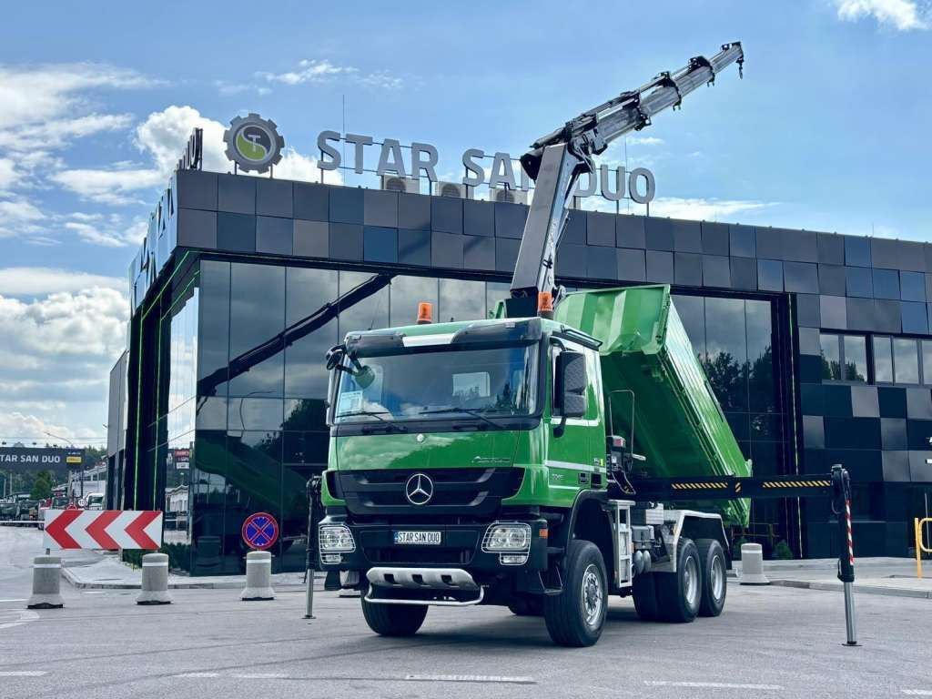 Mercedes-Benz ACTROS 3346 6x6 HIAB 244EP-4 Crane Kipper - Damperli kamyon: fotoğraf 1 Mercedes-Benz ACTROS 3346 6x6 HIAB 244EP-4 Crane Kipper - Damperli kamyon: fotoğraf 1