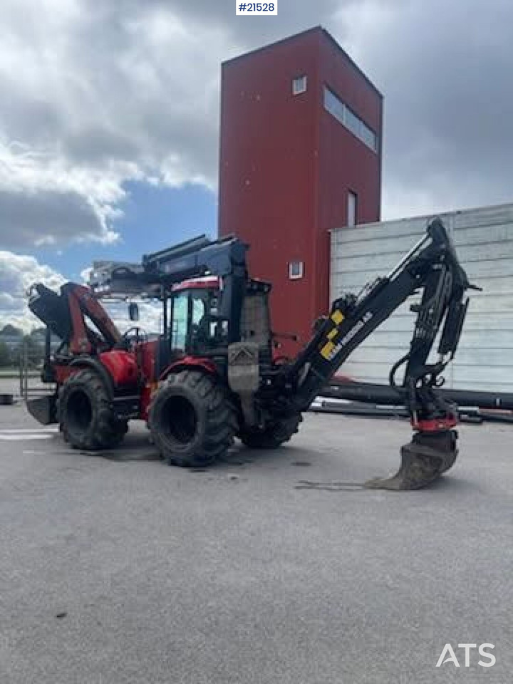 Huddig 1260C Traktorgraver m/ Palfinger kran, Lift, rototilt og skuffe - Iş makinesi: fotoğraf 1 Huddig 1260C Traktorgraver m/ Palfinger kran, Lift, rototilt og skuffe - Iş makinesi: fotoğraf 1
