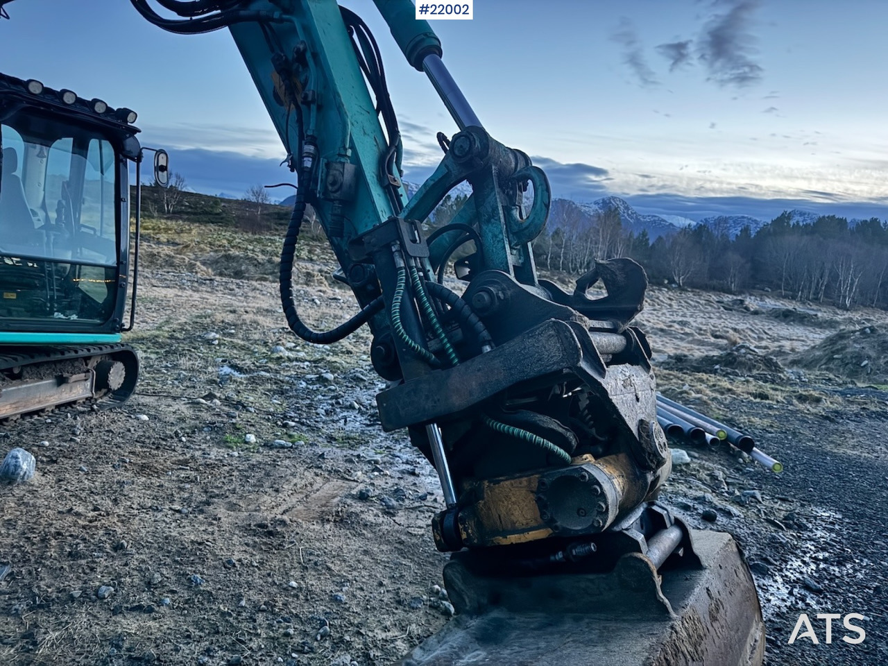 Ekskavatör Kobelco 2016 Kobelco SK75SR Beltegraver m/ Rototilt og Pusseskuffe.: fotoğraf 23