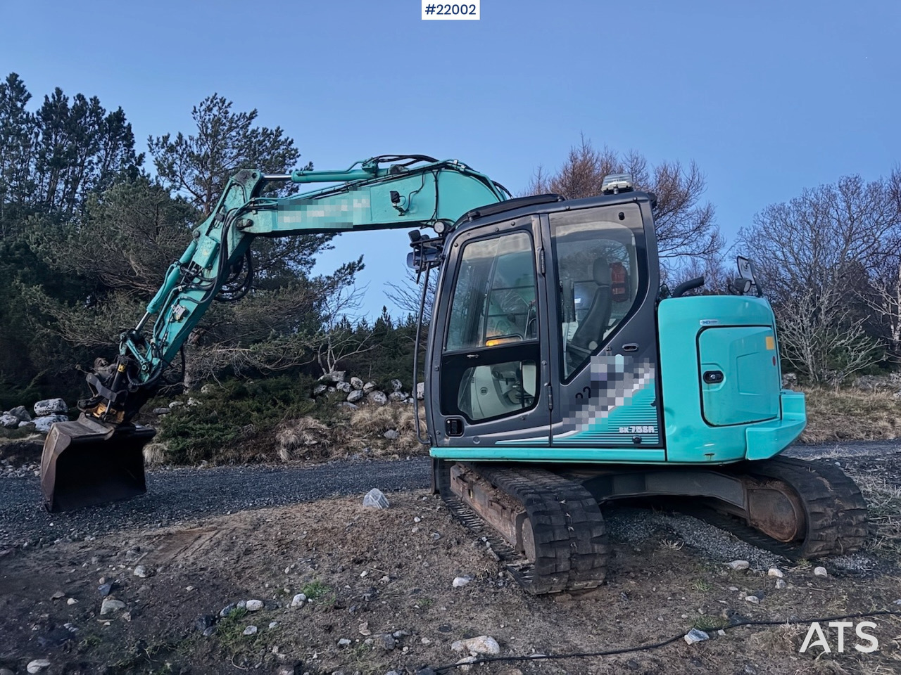 Ekskavatör Kobelco 2016 Kobelco SK75SR Beltegraver m/ Rototilt og Pusseskuffe.: fotoğraf 7
