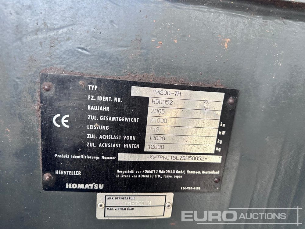 Komatsu PW200-7H - Tekerlekli ekskavatör: fotoğraf 2 Komatsu PW200-7H - Tekerlekli ekskavatör: fotoğraf 2