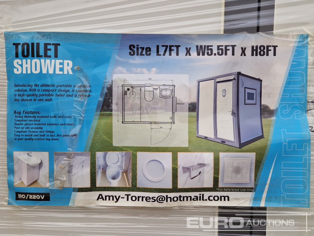 Unused 2024 Portable Toilet, Shower, L2180 x W1620 x H2354mm - Konut konteyneri: fotoğraf 2 Unused 2024 Portable Toilet, Shower, L2180 x W1620 x H2354mm - Konut konteyneri: fotoğraf 2
