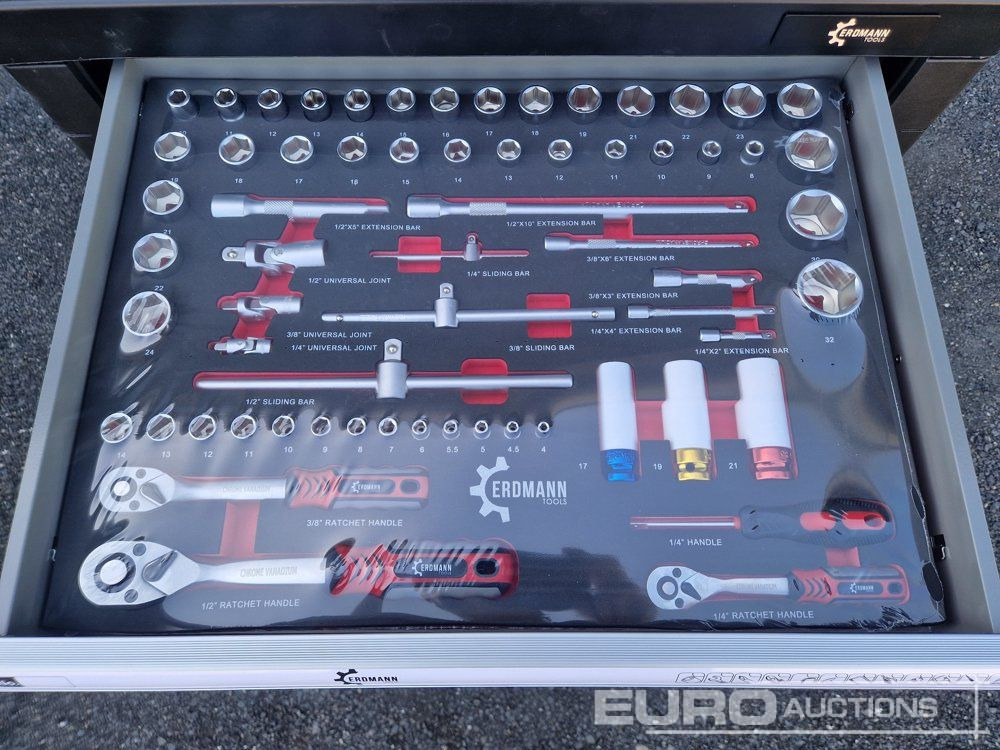 Unused Erdmann XXl Edition 7 Drawer Tool Cabinet c/w Profi Tools - Garaj ekipman: fotoğraf 5 Unused Erdmann XXl Edition 7 Drawer Tool Cabinet c/w Profi Tools - Garaj ekipman: fotoğraf 5