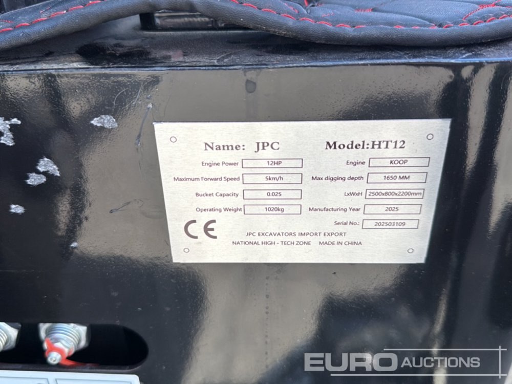 Mini ekskavatör Unused 2025 JPC HT 12: fotoğraf 50