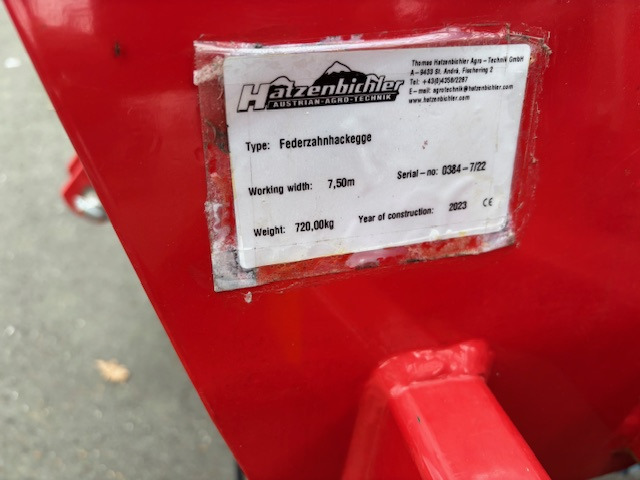 Hatzenbichler Federzahnhackegge 750 - Toprak işleme makinesi: fotoğraf 2 Hatzenbichler Federzahnhackegge 750 - Toprak işleme makinesi: fotoğraf 2