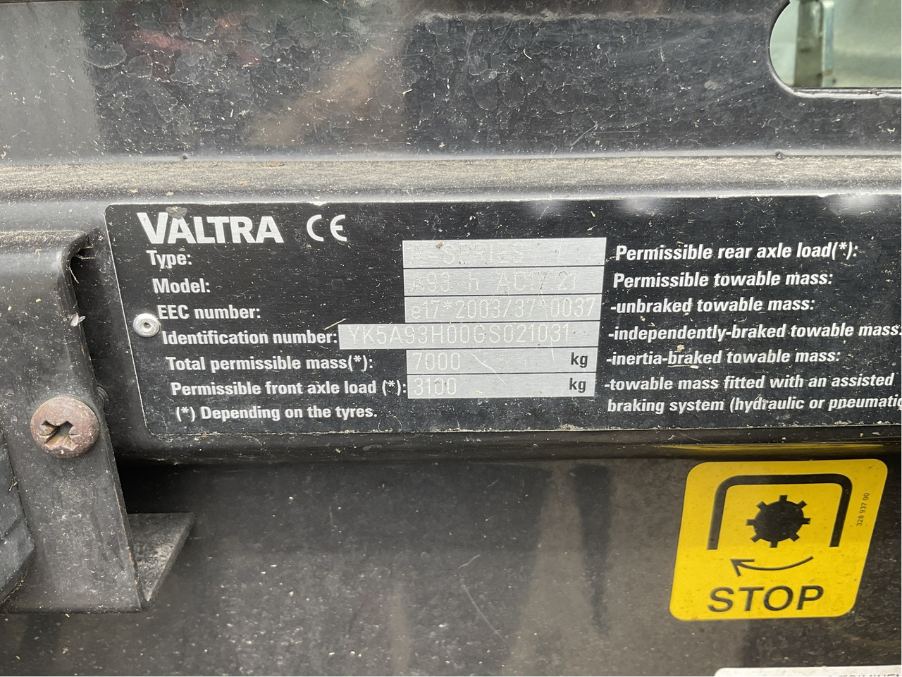 Valtra A 93 - Traktör: fotoğraf 2 Valtra A 93 - Traktör: fotoğraf 2