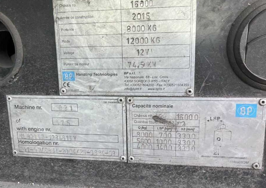 B-P Battioni e Pagani SHD8014 - Dört yönlü forkliftler: fotoğraf 4 B-P Battioni e Pagani SHD8014 - Dört yönlü forkliftler: fotoğraf 4