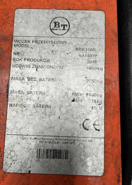 BT RRE160R - Reach truck: fotoğraf 4 BT RRE160R - Reach truck: fotoğraf 4