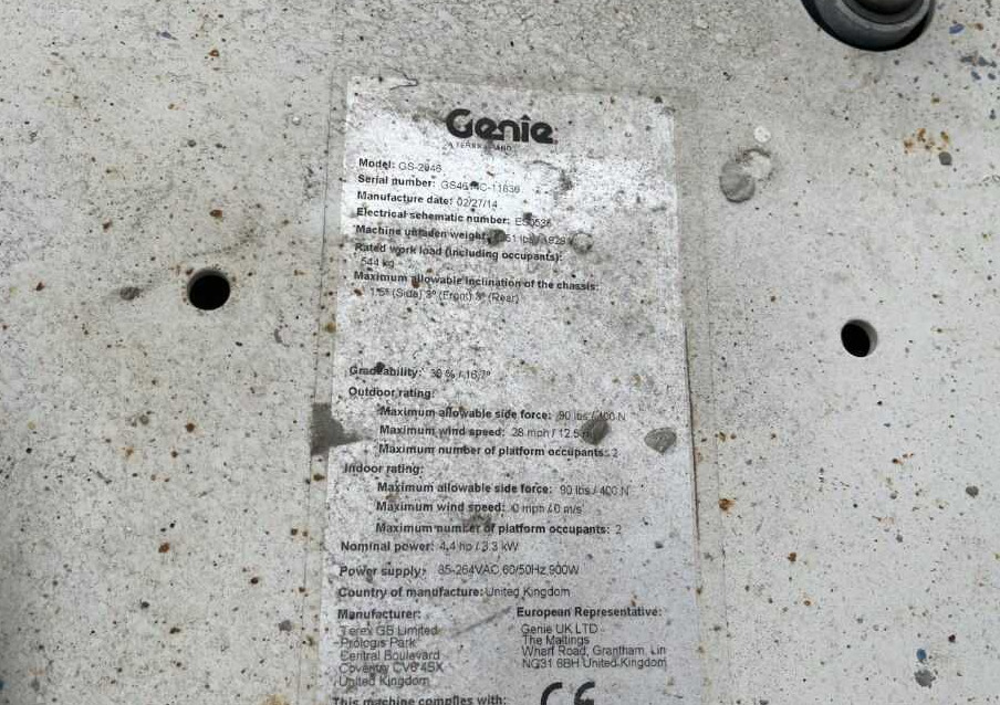 Genie GS-2046 - Makasli platform: fotoğraf 5 Genie GS-2046 - Makasli platform: fotoğraf 5