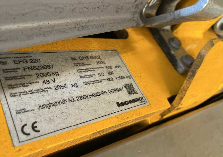 Jungheinrich EFG220 - Elektrikli forklift: fotoğraf 4 Jungheinrich EFG220 - Elektrikli forklift: fotoğraf 4