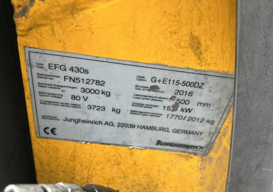 Jungheinrich EFG430s - Elektrikli forklift: fotoğraf 4 Jungheinrich EFG430s - Elektrikli forklift: fotoğraf 4