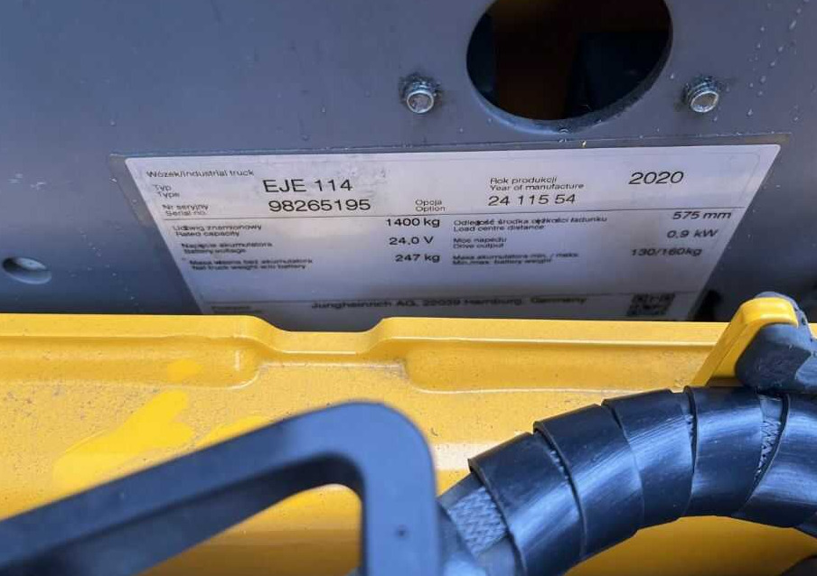 Jungheinrich EJE114 - Kullanılan transpalet: fotoğraf 4 Jungheinrich EJE114 - Kullanılan transpalet: fotoğraf 4