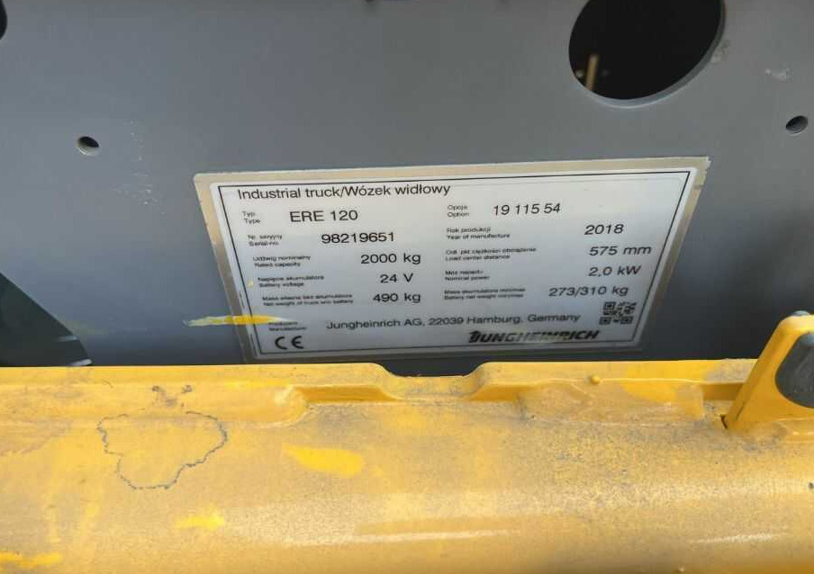 Jungheinrich ERE120 - Kullanılan transpalet: fotoğraf 4 Jungheinrich ERE120 - Kullanılan transpalet: fotoğraf 4