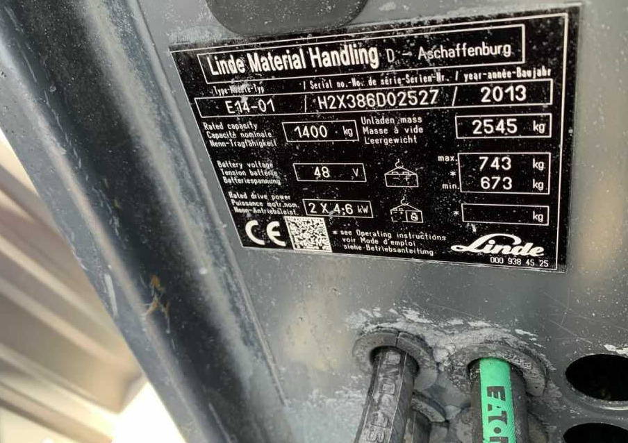 Linde E14-01 - Elektrikli forklift: fotoğraf 4 Linde E14-01 - Elektrikli forklift: fotoğraf 4
