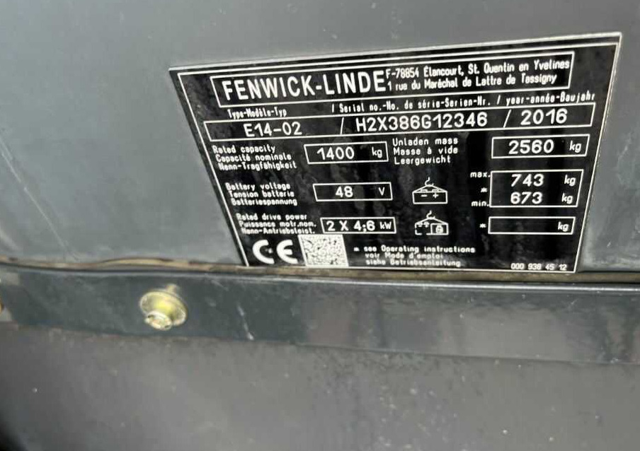 Linde E14 - Elektrikli forklift: fotoğraf 4 Linde E14 - Elektrikli forklift: fotoğraf 4
