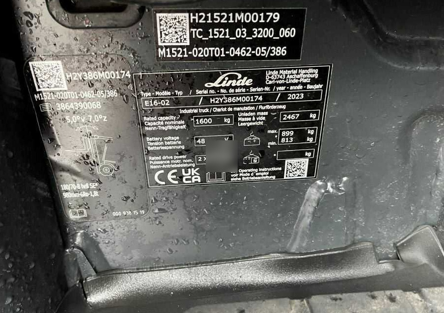 Linde E16-02 - Elektrikli forklift: fotoğraf 4 Linde E16-02 - Elektrikli forklift: fotoğraf 4