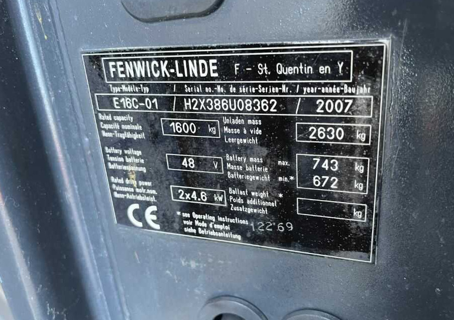Linde E16C-01 - Elektrikli forklift: fotoğraf 4 Linde E16C-01 - Elektrikli forklift: fotoğraf 4