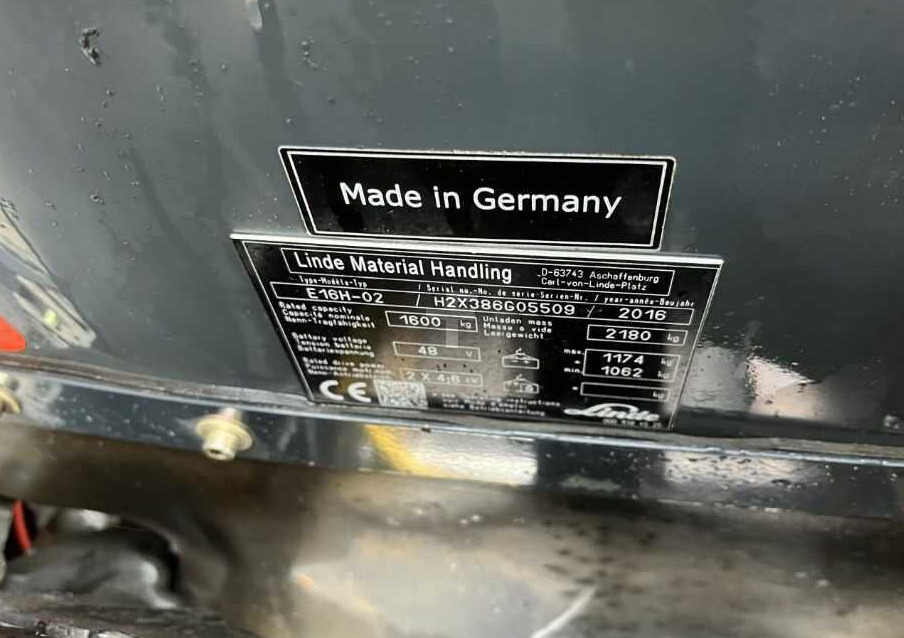 Linde E16H-02 - Elektrikli forklift: fotoğraf 4 Linde E16H-02 - Elektrikli forklift: fotoğraf 4