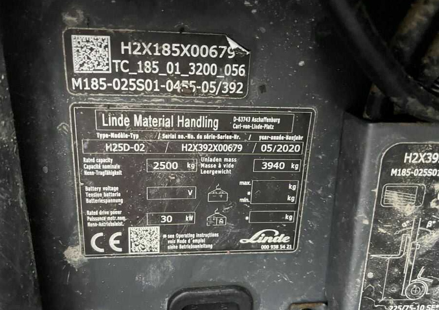 Linde H25D-02 - Dizel forklift: fotoğraf 4 Linde H25D-02 - Dizel forklift: fotoğraf 4