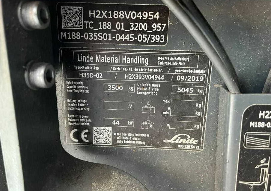 Linde H35D-02 - Dizel forklift: fotoğraf 4 Linde H35D-02 - Dizel forklift: fotoğraf 4