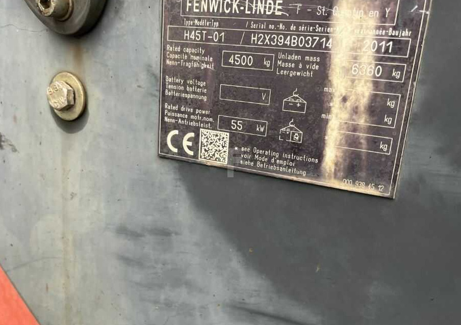 Linde H45T-01 - LPG forklift: fotoğraf 4 Linde H45T-01 - LPG forklift: fotoğraf 4