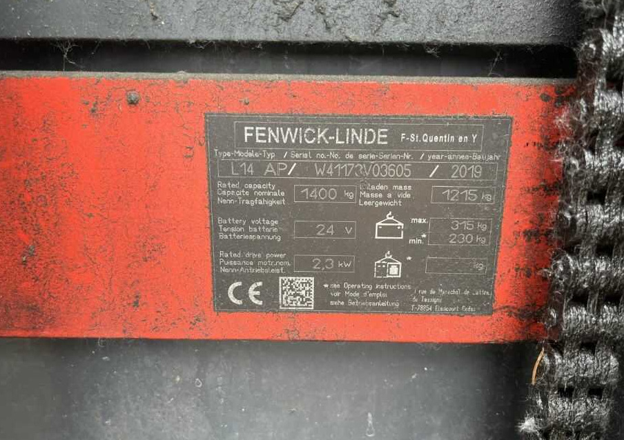 Linde L14AP - Istif makinası: fotoğraf 4 Linde L14AP - Istif makinası: fotoğraf 4