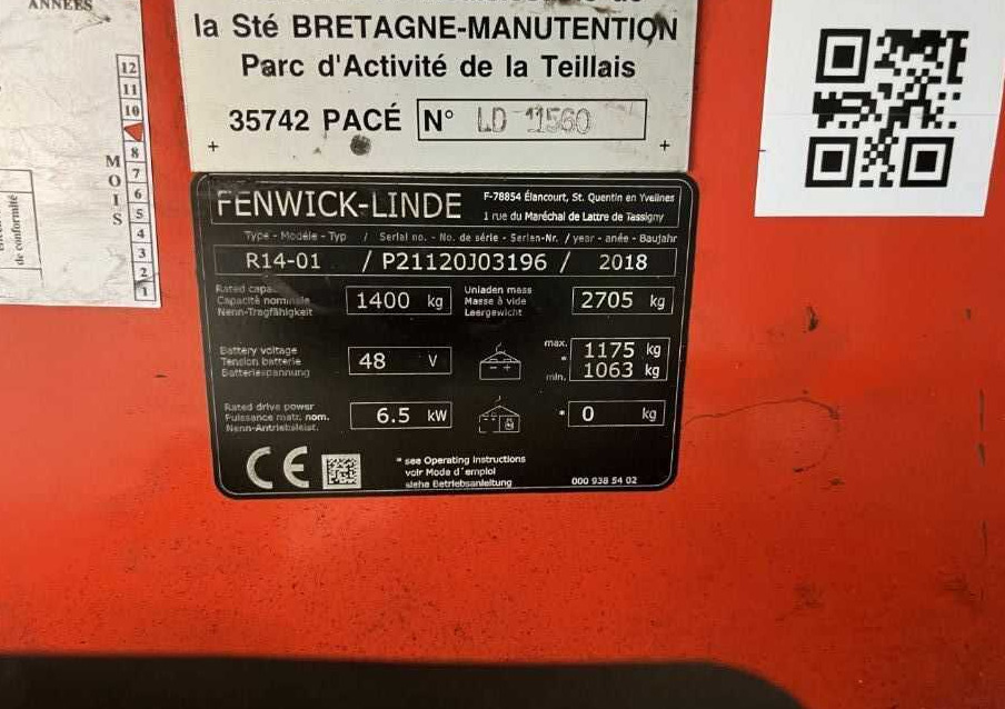 Linde R14-01 - Reach truck: fotoğraf 4 Linde R14-01 - Reach truck: fotoğraf 4