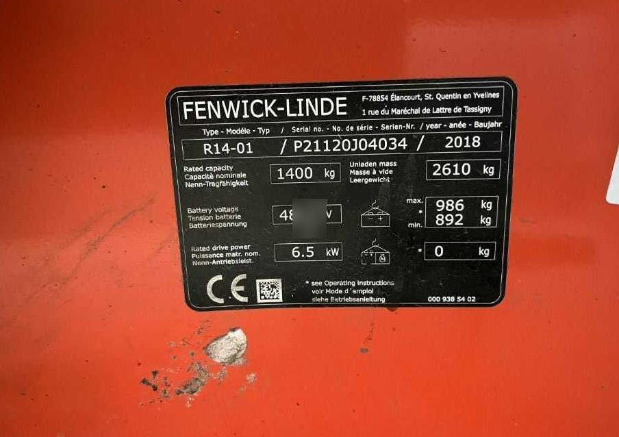 Linde R14-01 - Reach truck: fotoğraf 4 Linde R14-01 - Reach truck: fotoğraf 4