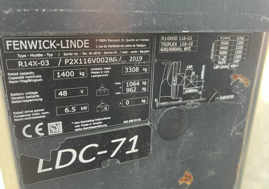 Linde R14X - Reach truck: fotoğraf 4 Linde R14X - Reach truck: fotoğraf 4