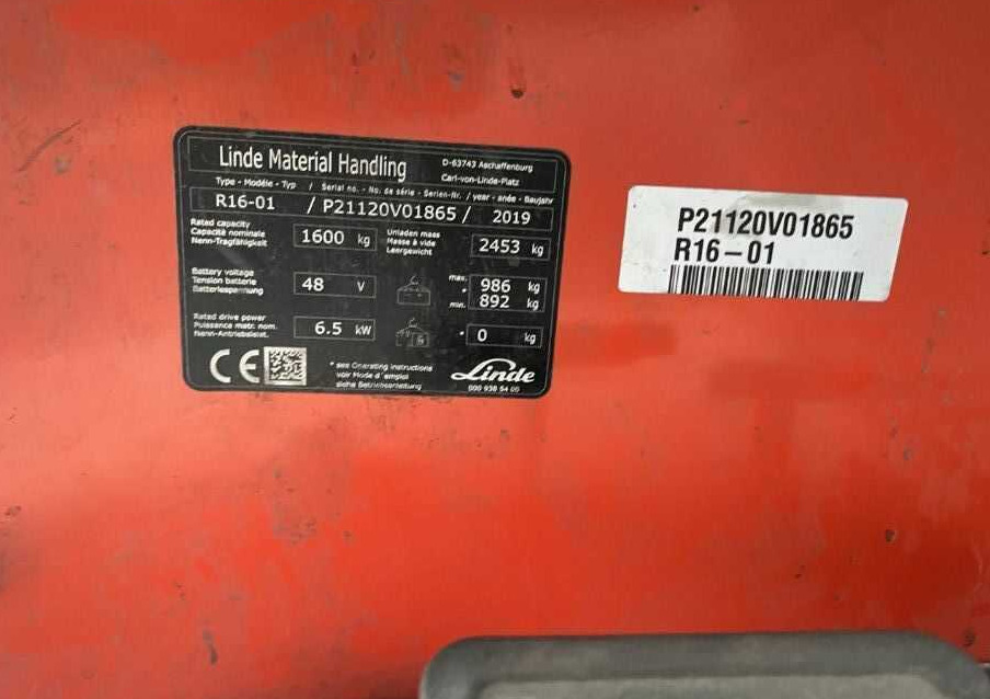 Linde R16-01 - Reach truck: fotoğraf 4 Linde R16-01 - Reach truck: fotoğraf 4