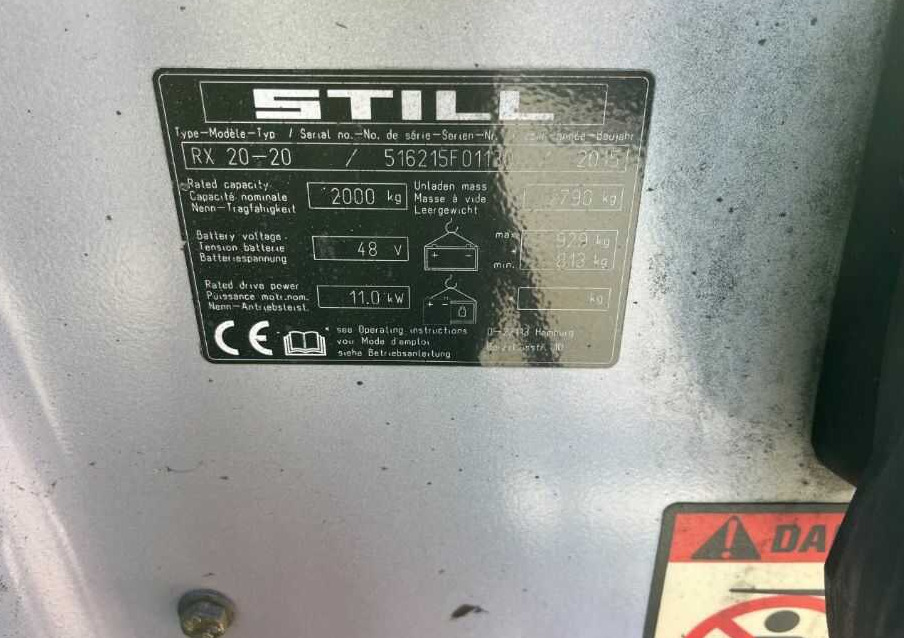 Still RX20-20 - Elektrikli forklift: fotoğraf 4 Still RX20-20 - Elektrikli forklift: fotoğraf 4