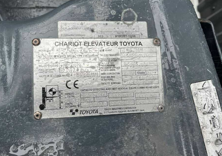 Toyota 8FBE20T - Elektrikli forklift: fotoğraf 5 Toyota 8FBE20T - Elektrikli forklift: fotoğraf 5