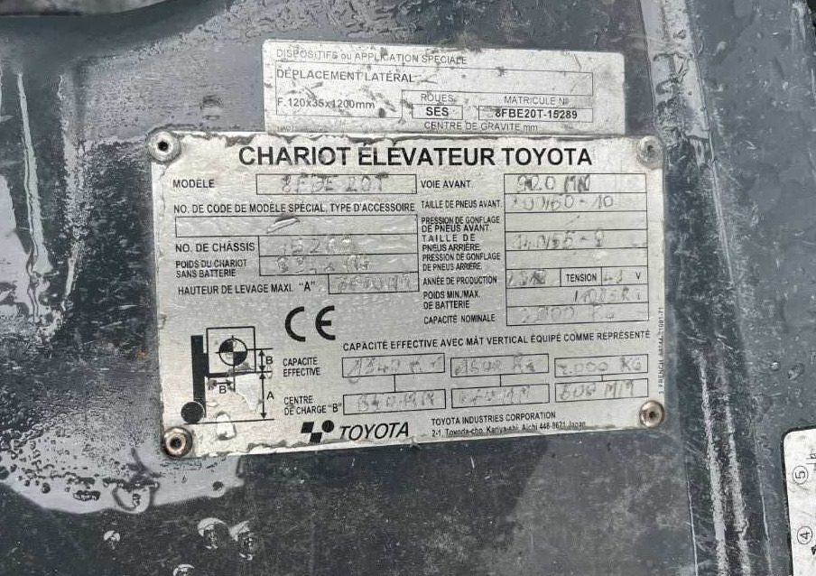 Toyota 8FBE20T - Elektrikli forklift: fotoğraf 4 Toyota 8FBE20T - Elektrikli forklift: fotoğraf 4