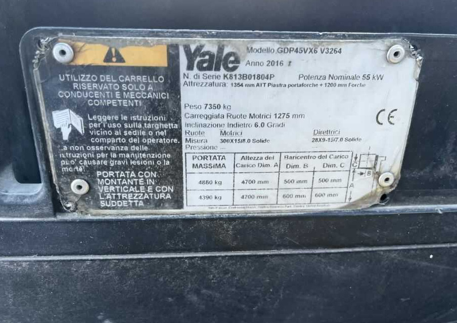 Yale GDP45 - Dizel forklift: fotoğraf 4 Yale GDP45 - Dizel forklift: fotoğraf 4