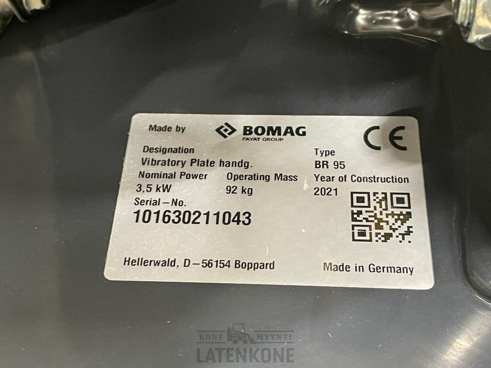 Titreşimli kompaktör Bomag BR95 pyöreä tynnyrilätkä: fotoğraf 11
