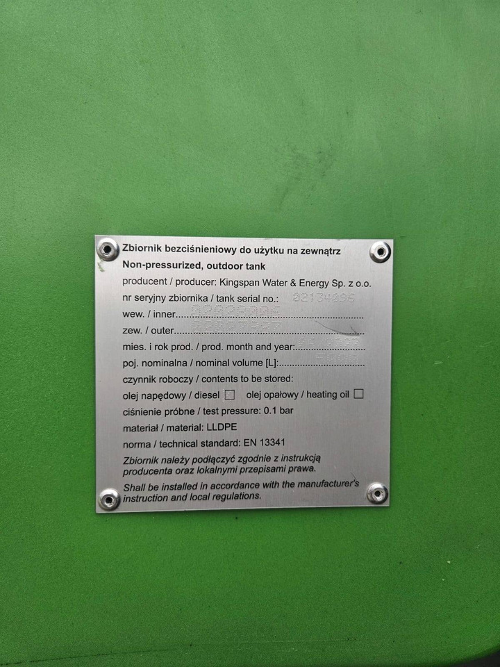 KINGSPAN zbiornik FuelMaster 5000 - Su deposu: fotoğraf 2 KINGSPAN zbiornik FuelMaster 5000 - Su deposu: fotoğraf 2