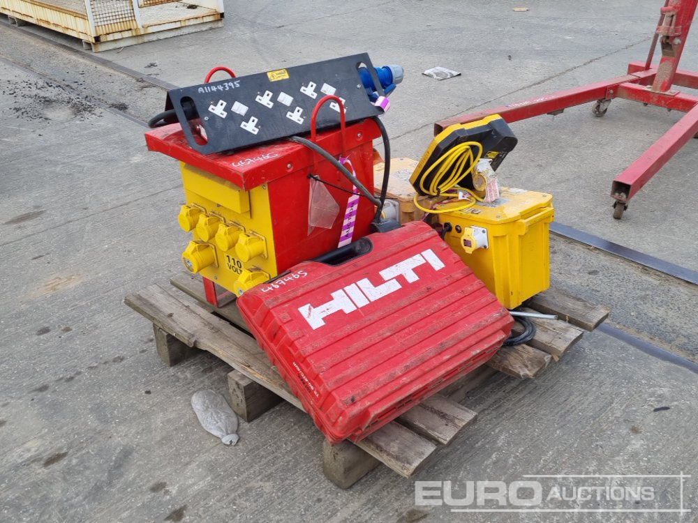 110 Volt Transformer (2 of), 230 Volt Distribution Box, 110Volt Site Transformer, 110 Volt Elite Light, Stihl Petrol Quick Cut Saw, Hilti TE 60-AVC/AVR 110 Volt Hammer Drill - İnşaat ekipmanı: fotoğraf 1 110 Volt Transformer (2 of), 230 Volt Distribution Box, 110Volt Site Transformer, 110 Volt Elite Light, Stihl Petrol Quick Cut Saw, Hilti TE 60-AVC/AVR 110 Volt Hammer Drill - İnşaat ekipmanı: fotoğraf 1