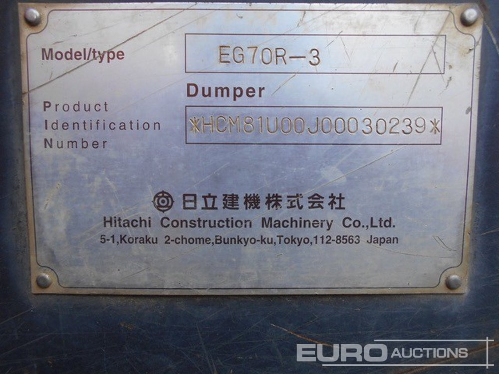 2011 Hitachi EG70R-3 - Paletli damper: fotoğraf 3 2011 Hitachi EG70R-3 - Paletli damper: fotoğraf 3