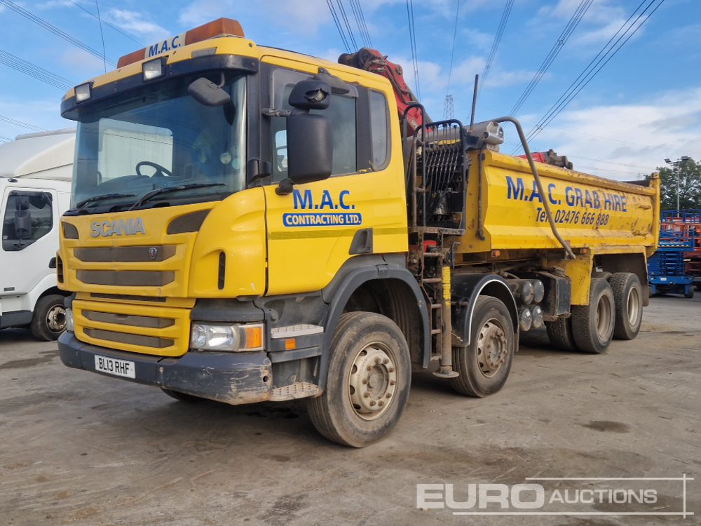 2013 Scania P400 - Damperli kamyon, Vinçli kamyon: fotoğraf 1 2013 Scania P400 - Damperli kamyon, Vinçli kamyon: fotoğraf 1