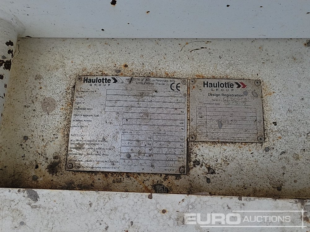 Araçüstü platform 2015 Haulotte Compact 14: fotoğraf 26