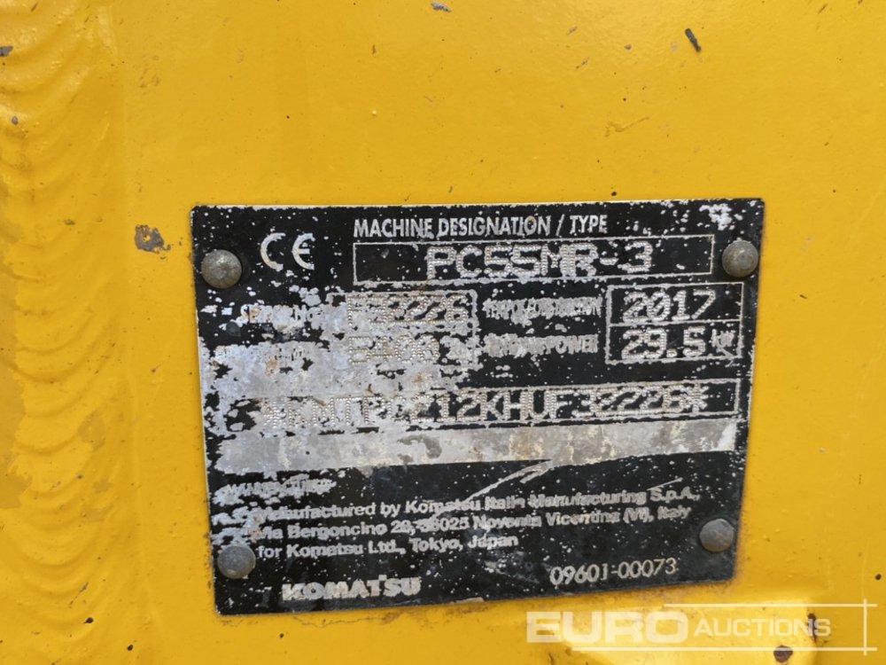 Mini ekskavatör 2017 Komatsu PC55MR-3: fotoğraf 39