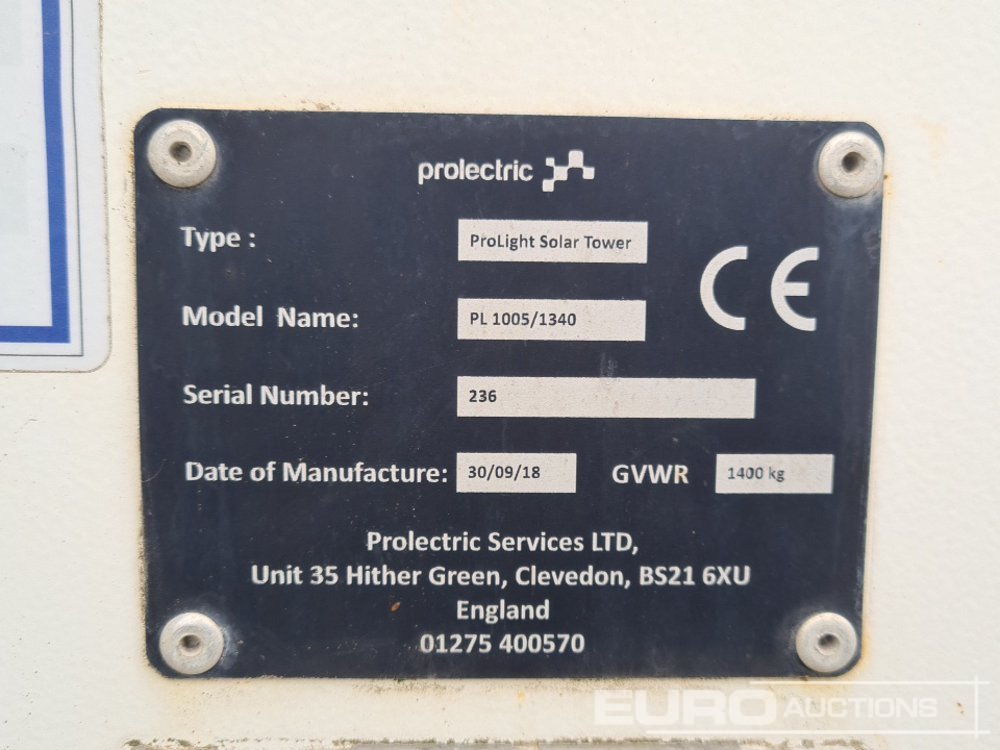 Aydınlatma kulesi 2018 Prolectric ProLight Solar Tower: fotoğraf 21