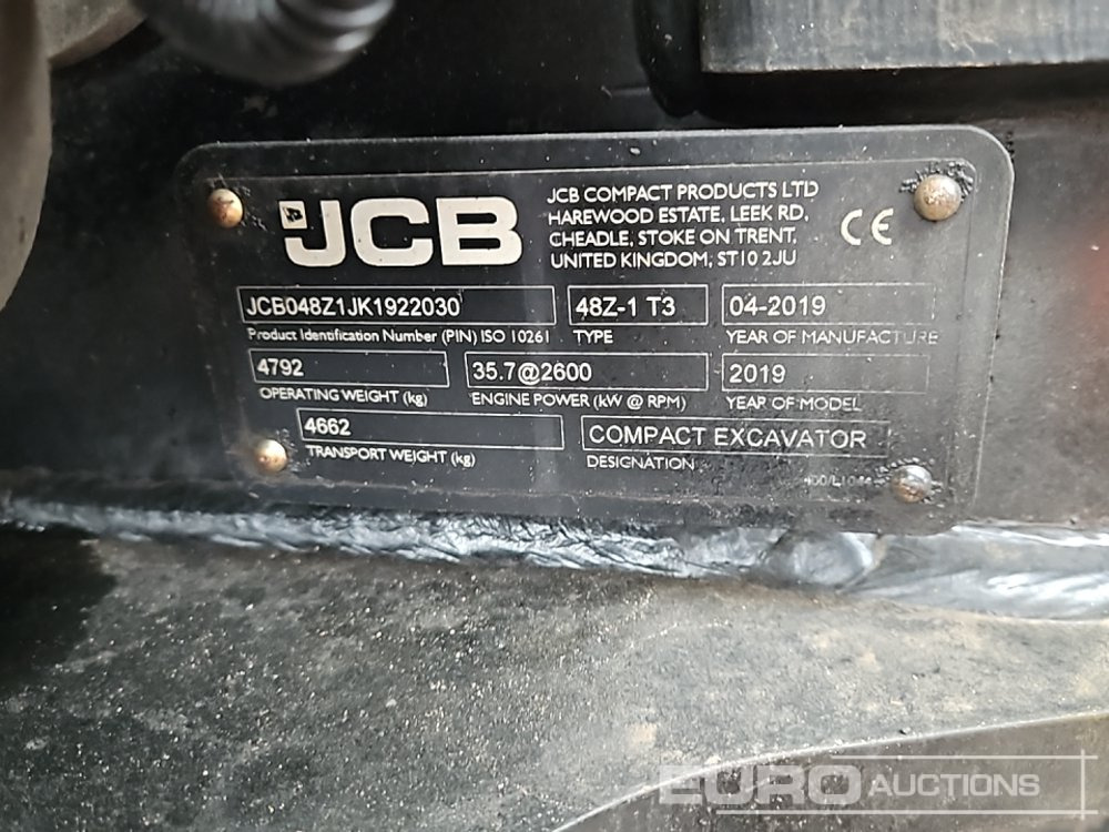 Mini ekskavatör 2019 JCB 48Z-1: fotoğraf 47 Mini ekskavatör 2019 JCB 48Z-1: fotoğraf 47