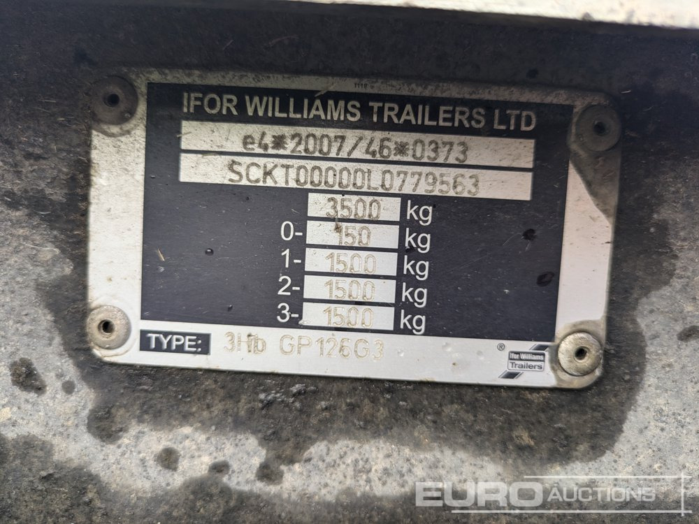İş makinası römorku 2020 Ifor Williams 3.5 Ton Tri Axle Plant Trailer, Ramp: fotoğraf 10