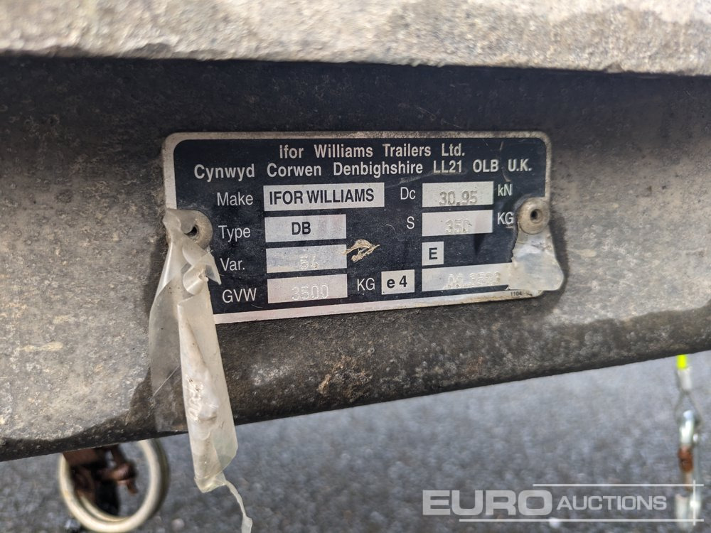 İş makinası römorku 2020 Ifor Williams 3.5 Ton Tri Axle Plant Trailer, Ramp: fotoğraf 11